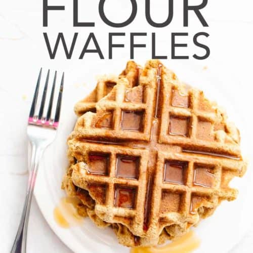 coconut flour waffles with maple syrup