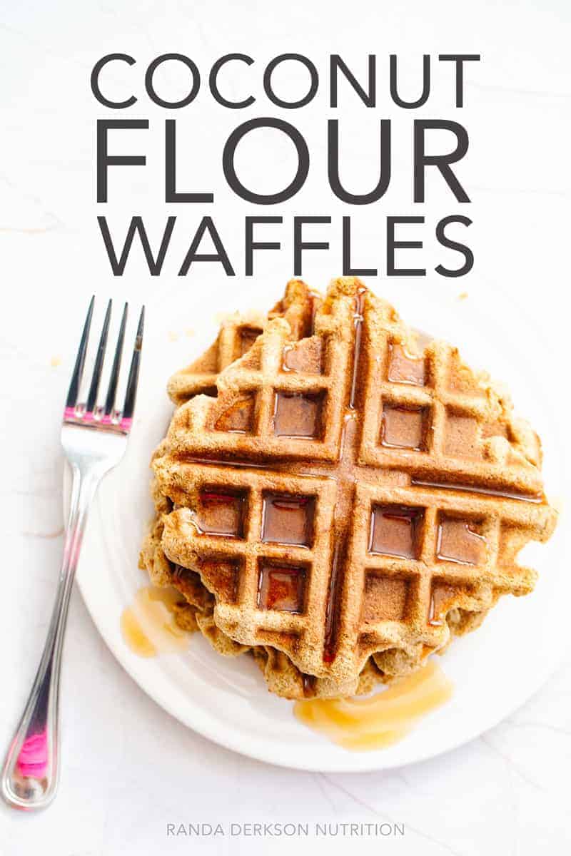 coconut flour waffles with maple syrup