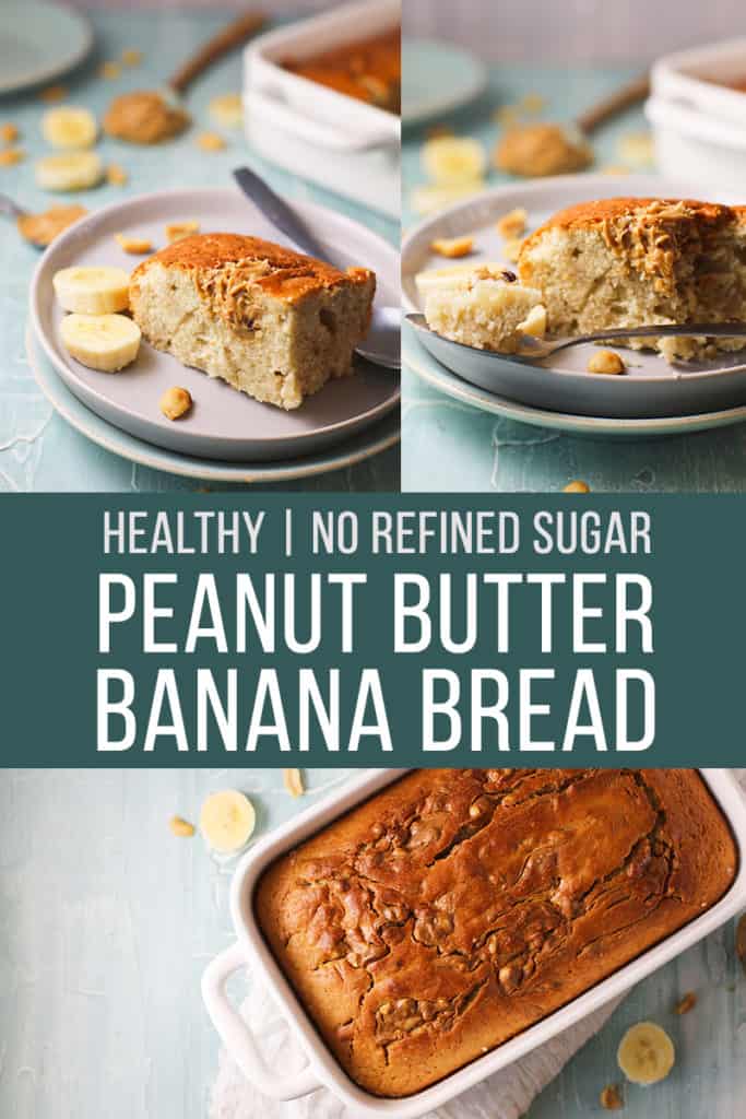 healthy no reined sugar peanut butter banana bread