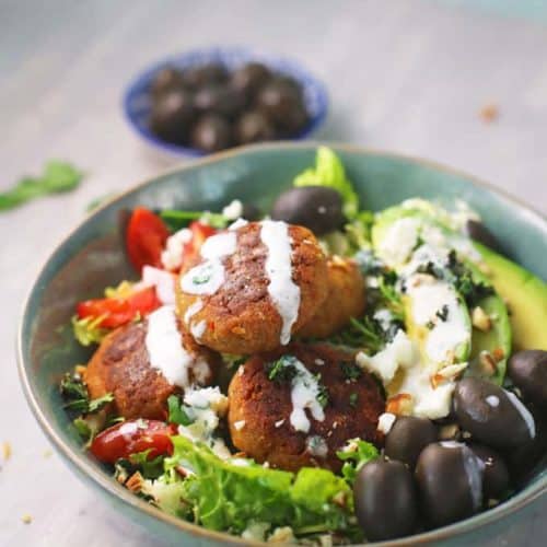 mediterranean salad recipe with plant based protein