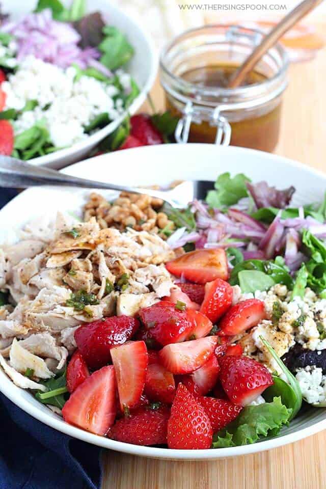 strawberry chicken salad from The Rising Spoon