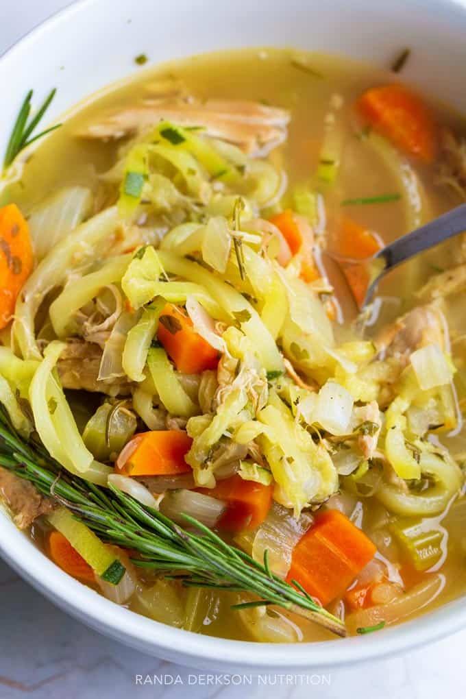 zucchini noodle chicken soup