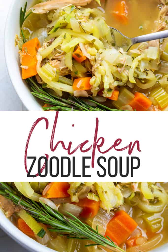 spiralized chicken zoodle soup recipe