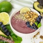 blueberry avocado smoothie bowl