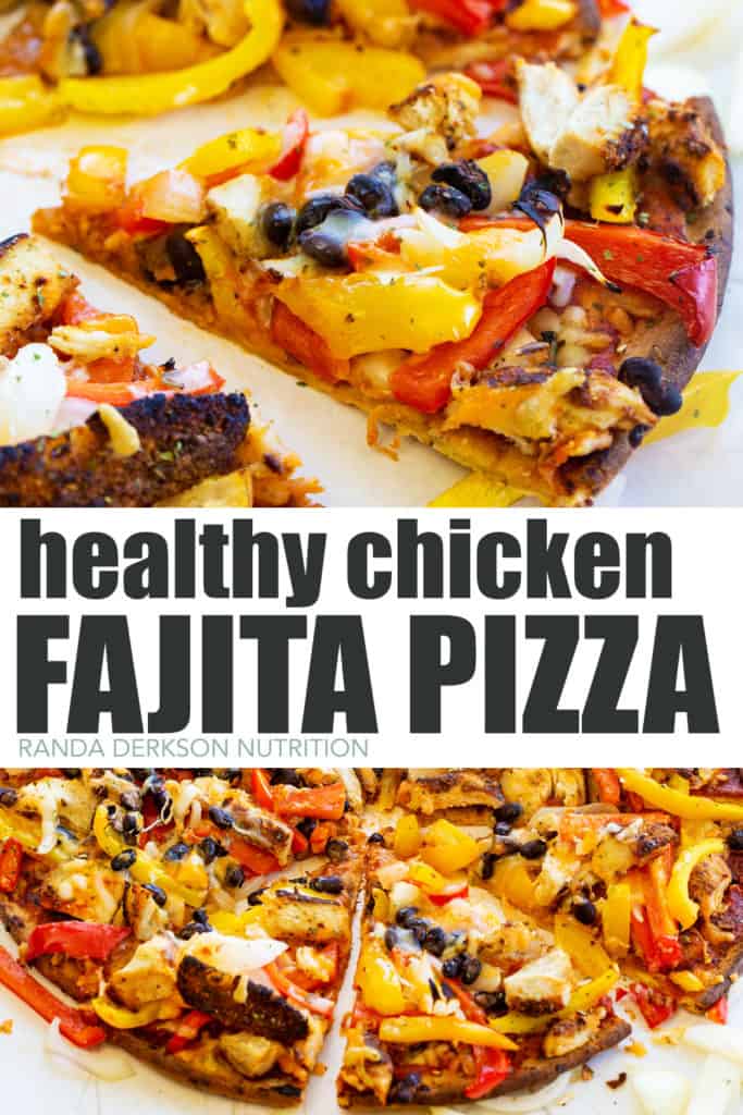 healthy chicken fajita pizza