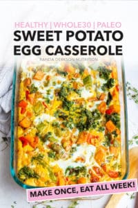Healthy Egg Casserole with Veggies and Sweet Potatoes | Randa Nutrition