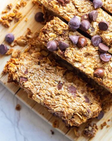 sliced peanut butter breakfast bars
