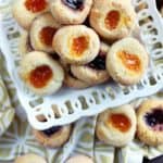 flourless almond thumbprint cookies
