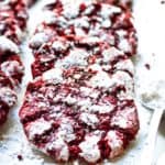 red velvet crinkle cookies