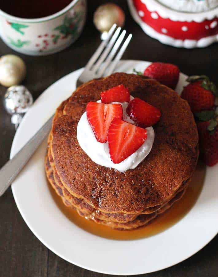 vegan gluten free gingerbread pancakes