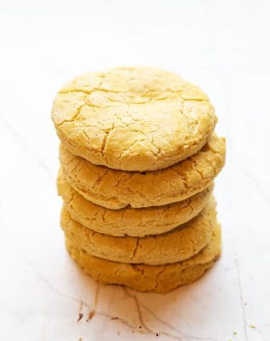 homemade gluten free biscuits stacked