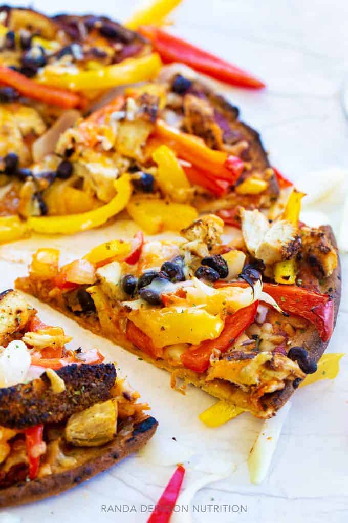 Gluten Free Chicken Fajita Pizza