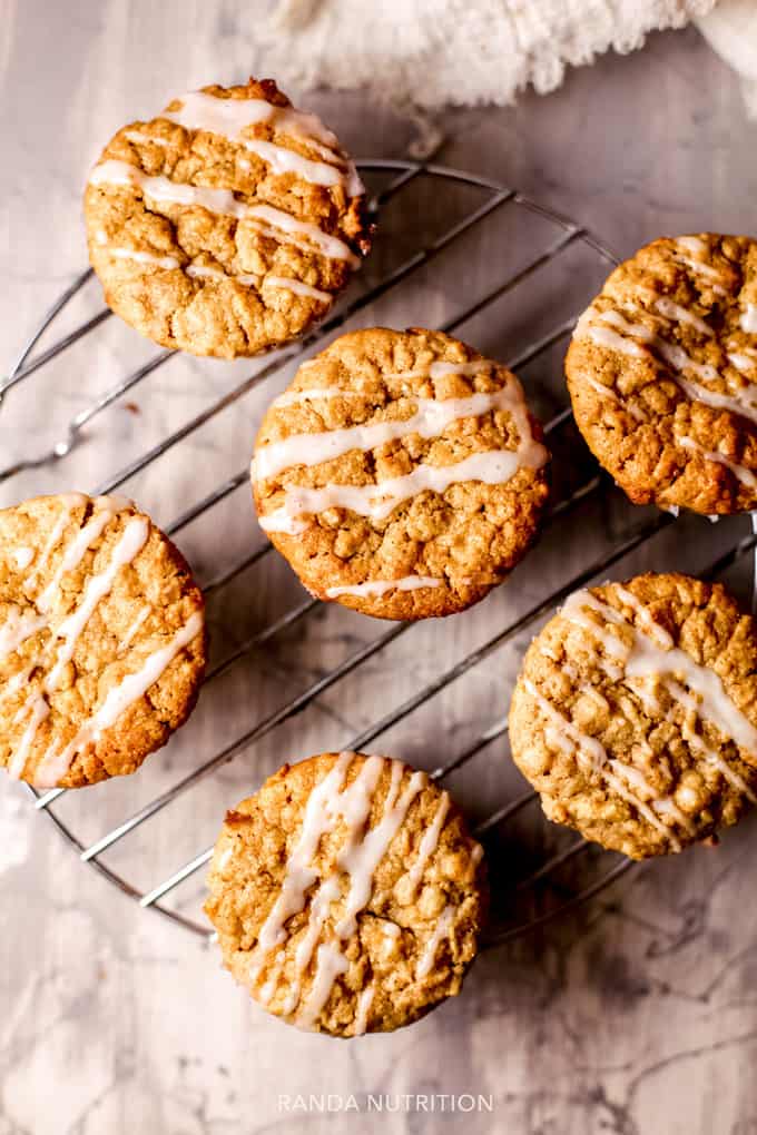 apple muffins with a cinnamon sugar glaze