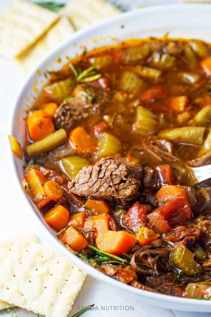 Pot Roast Soup in the Ninja Foodi (Pressure Cooker and Slow Cooker Option)