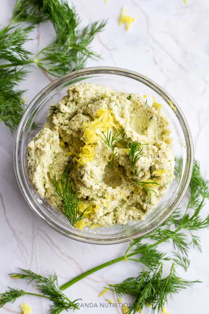 lemon dill dairy free cheese dip