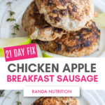 21 Day Fix Chicken Apple Breakfast Sausage