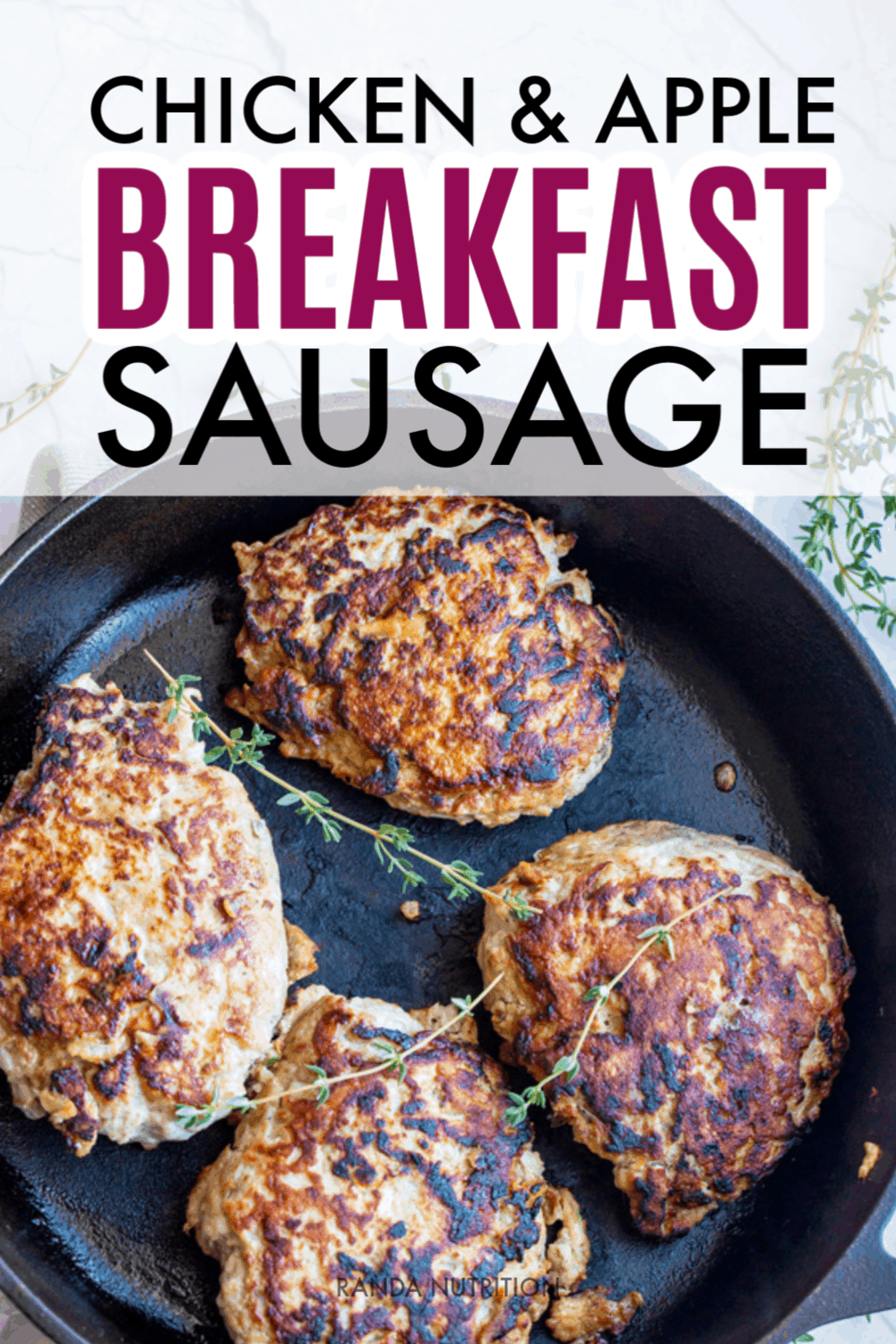 Easy Chicken Apple Breakfast Sausage | Randa Nutrition