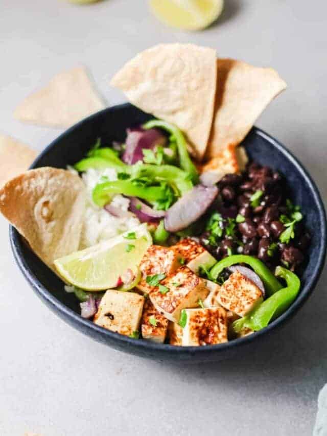 Sheet Pan Fajita Tofu Bowls Story Randa Nutrition