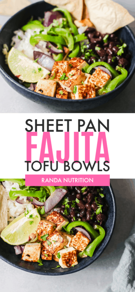 Sheet pan fajita taco bowls