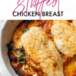 stuffed chicken with romesco and spinach