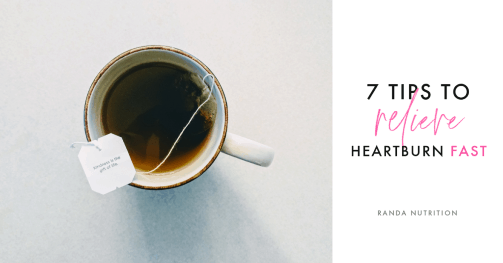 relieve heartburn fast with tea