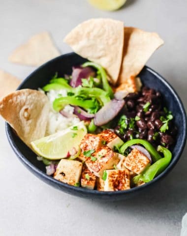 easy fajita tofu bowls recipe