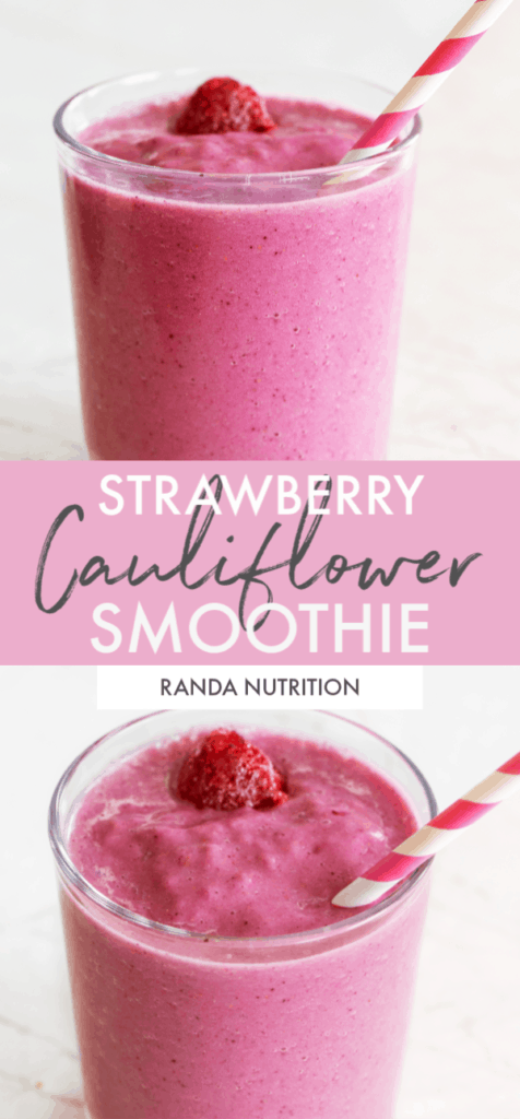 strawberry cauliflower protein smoothie