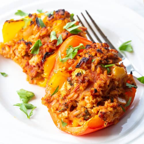 rice stuffed chicken peppers