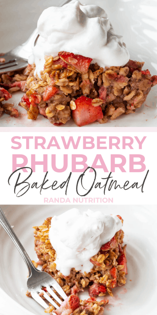 strawberry rhubarb oatmeal casserole