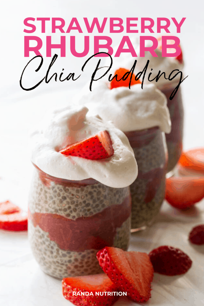 strawberry rhubarb chia pudding