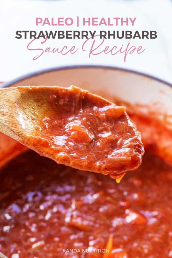 paleo healthy strawberry rhubarb sauce recipe