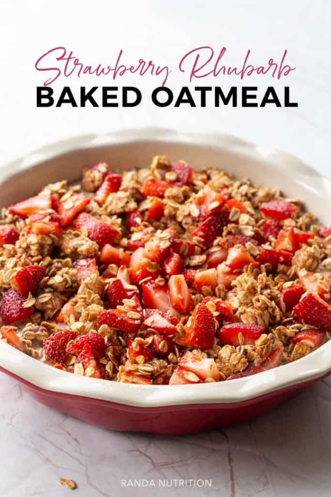 strawberry rhubarb baked oatmeal