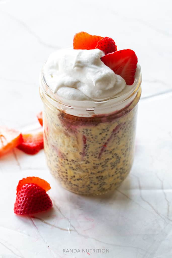 strawberry rhubarb protein oats