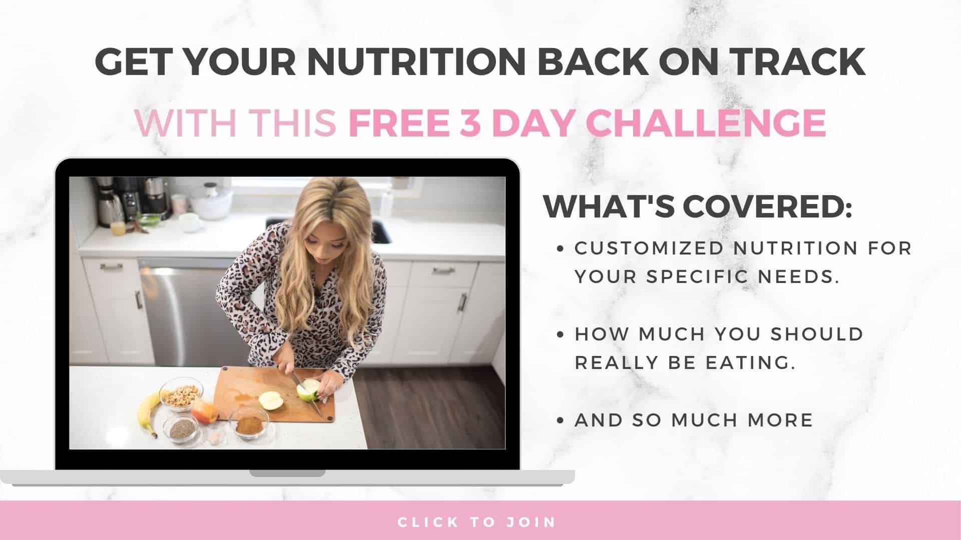 3 day challenge to get nutrition back on track