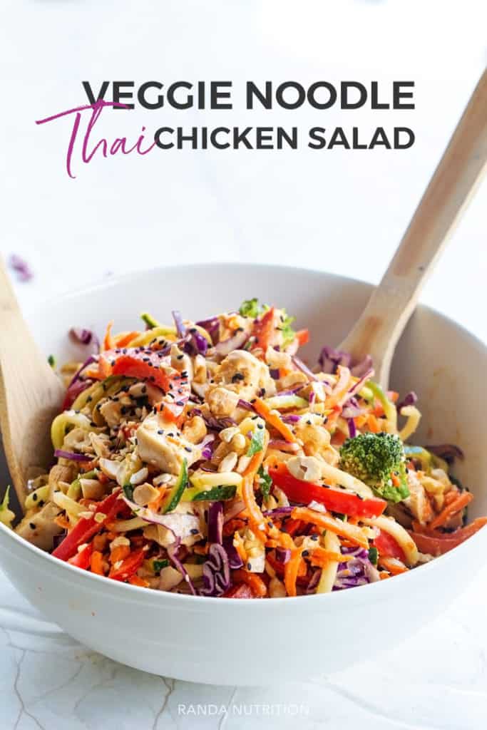 Veggie Noodle Thai Chicken Salad