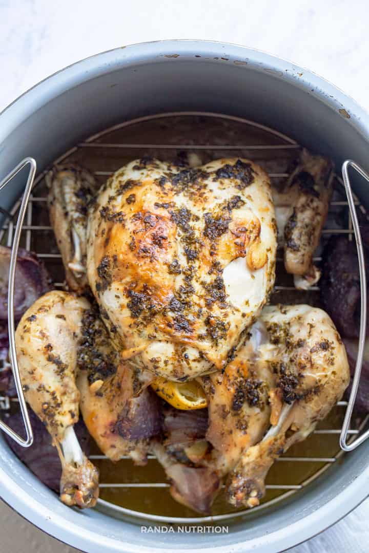 Ninja Foodi Pesto Whole Roast Chicken Recipe Randa Nutrition