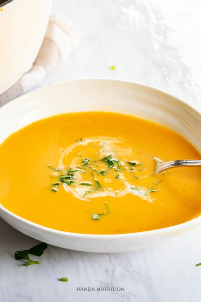 Red Curry Potato Leek Soup | Randa Nutrition