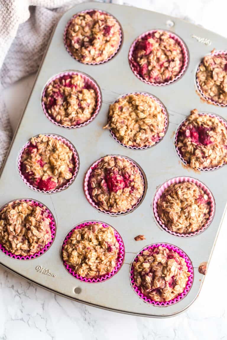 Raspberry Protein Oatmeal Muffins Recipe