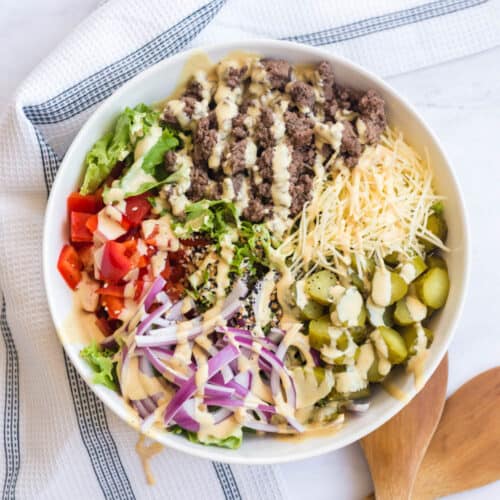 healthy cheeseburger salad recipe