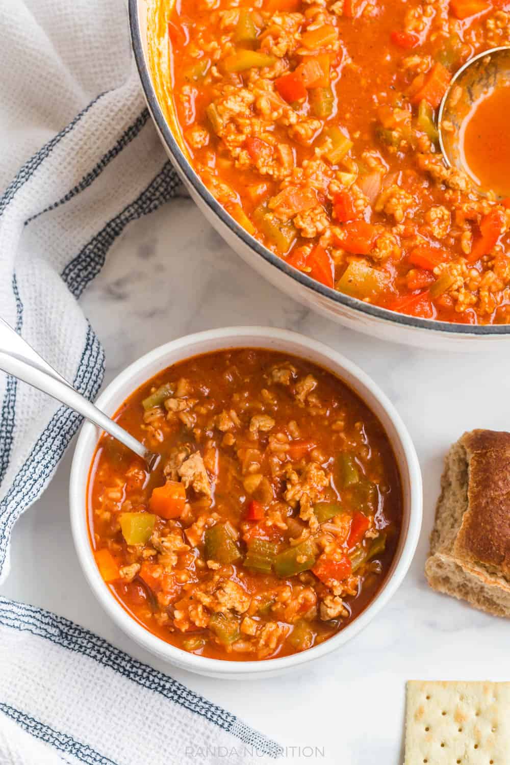 Chicken Stuffed Pepper Soup (stovetop & Instant Pot) 