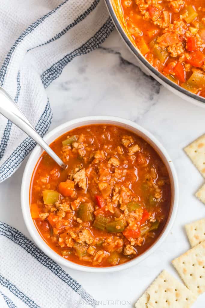 Chicken stuffed pepper soup