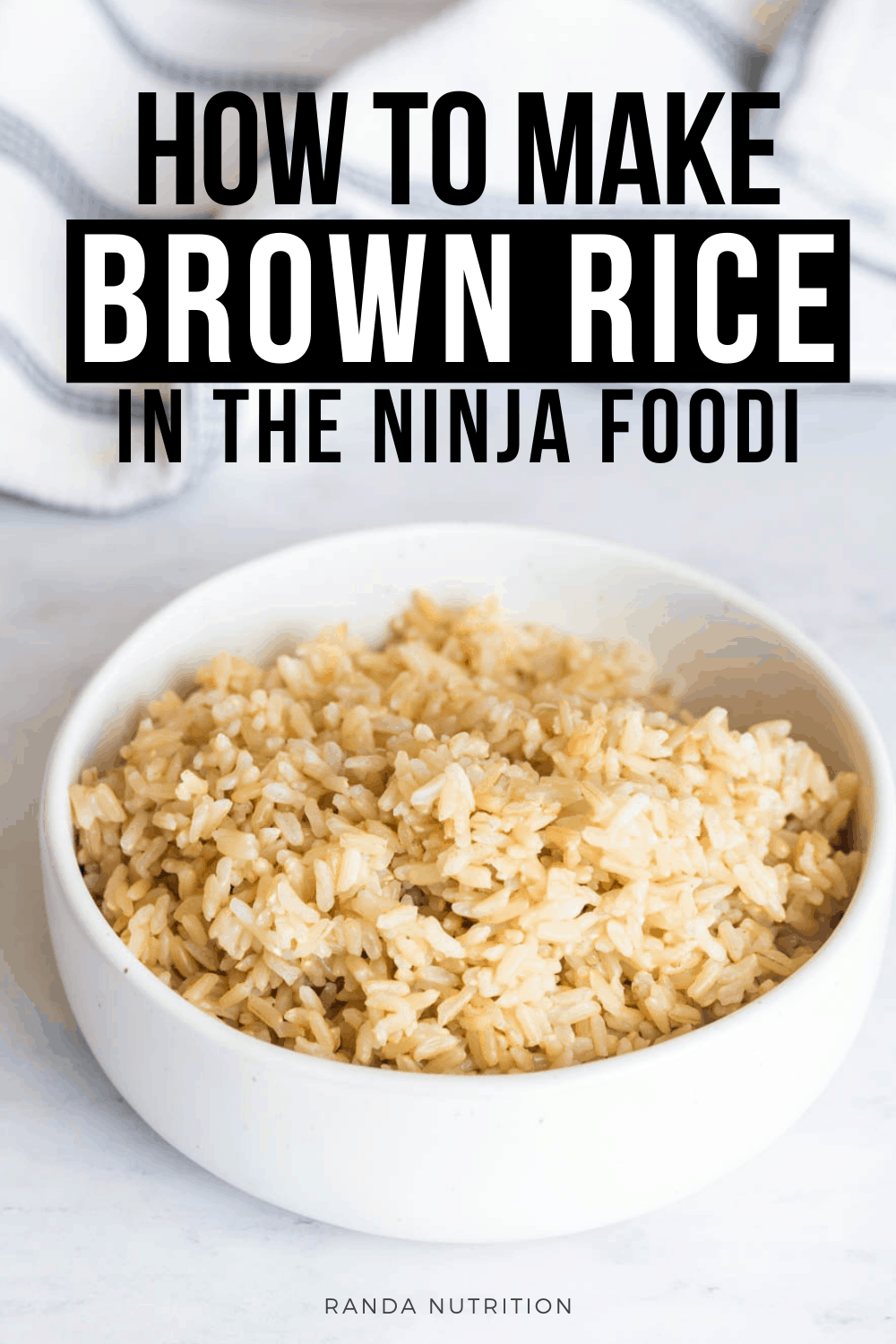 how to cook brown rice in the Ninja Foodi