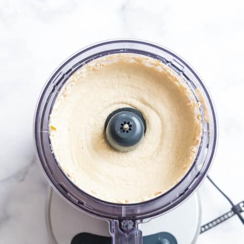 blended cashew sauce in a cuisinart food processor