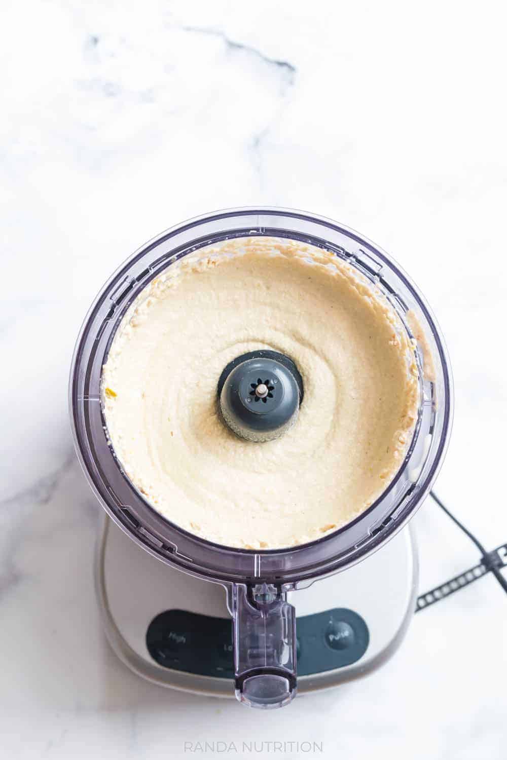 blended cashew sauce in a cuisinart food processor