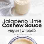 vegan jalapeno lime cashew sauce