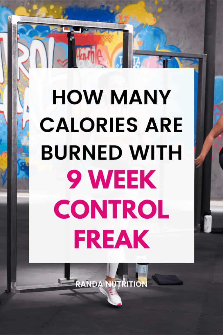 Calories Burned Doing 9 Week Control Freak