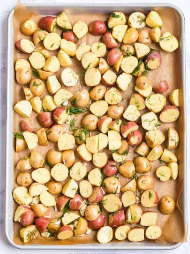 Roasted Garlic Dill Potatoes Recipe Story Randa Nutrition