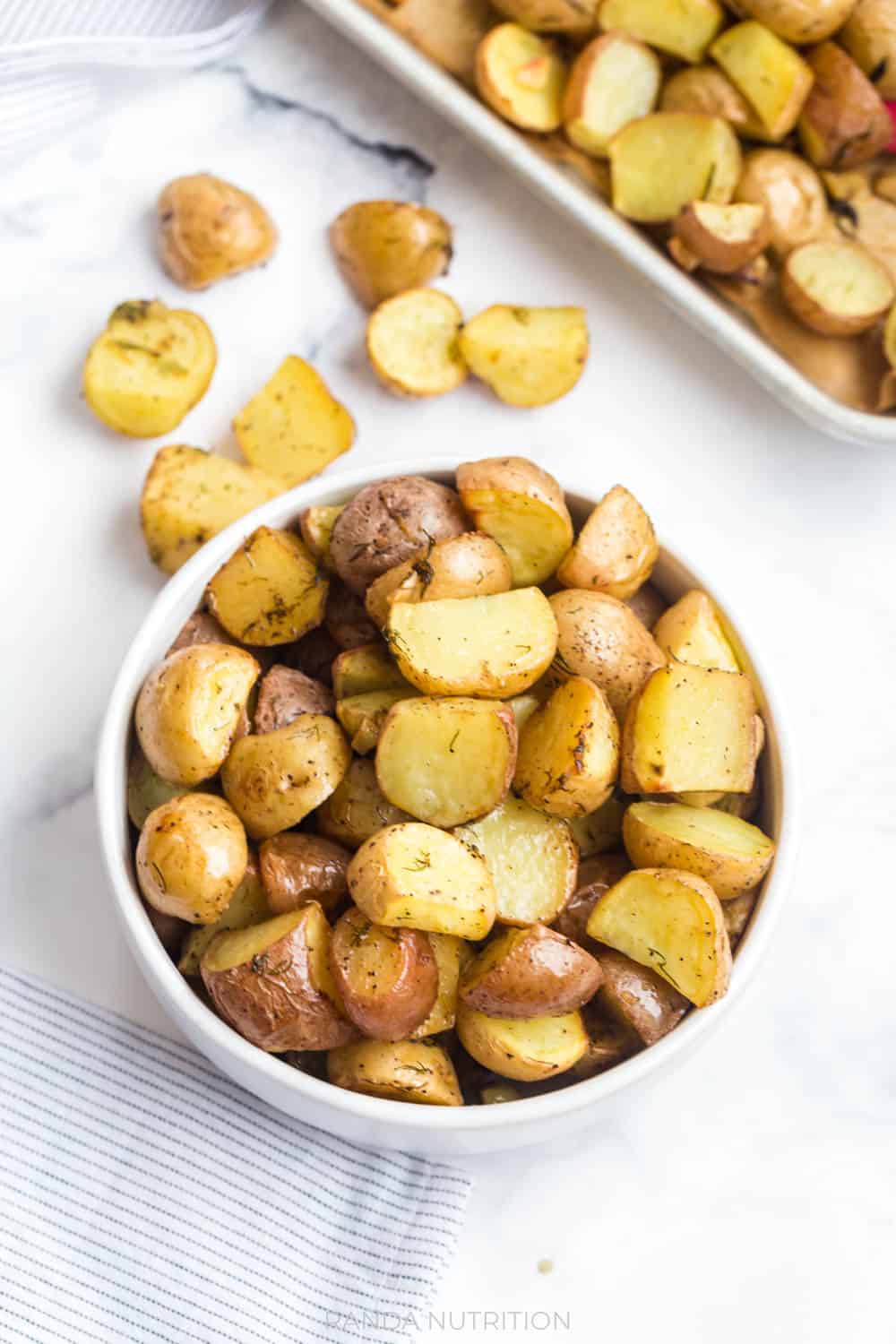 Roasted Garlic Dill Potatoes Recipe 