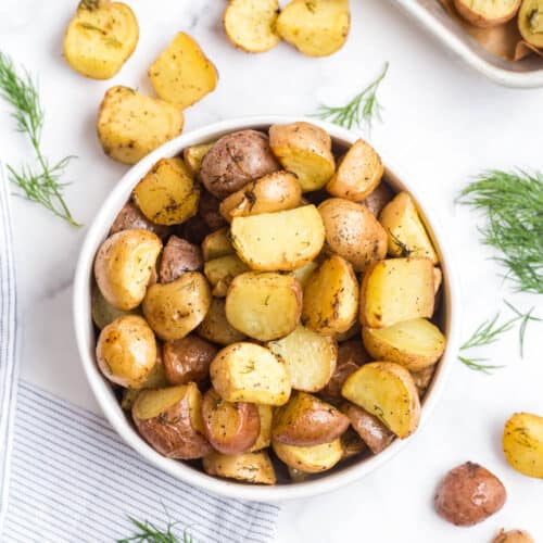 roasted garlic lemon potatoes