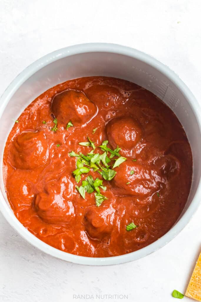 cooking marinara sauce in an Instant Pot